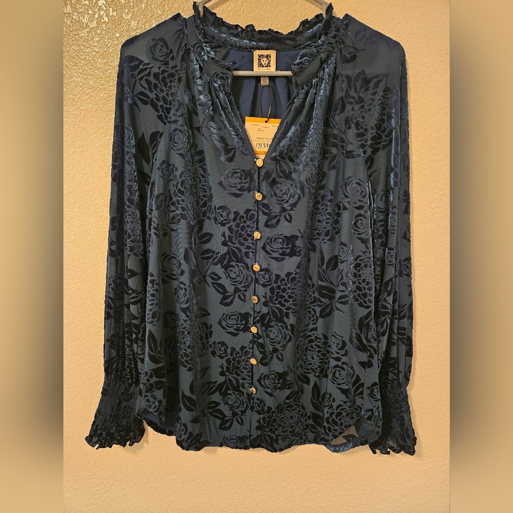 Anne Klien long sleeve Woven  top